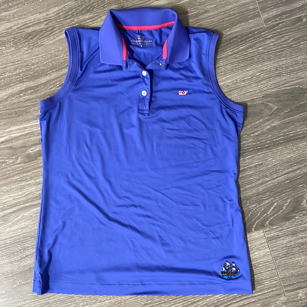 VINEYARD VINES PURPLE SLEEVELESS GOLF POLO SIZE SMALL